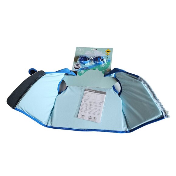 NWT Boys Coconut Grove Shark Float Vest with googles holds 40lbs 2-3yrs - Picture 5 of 14